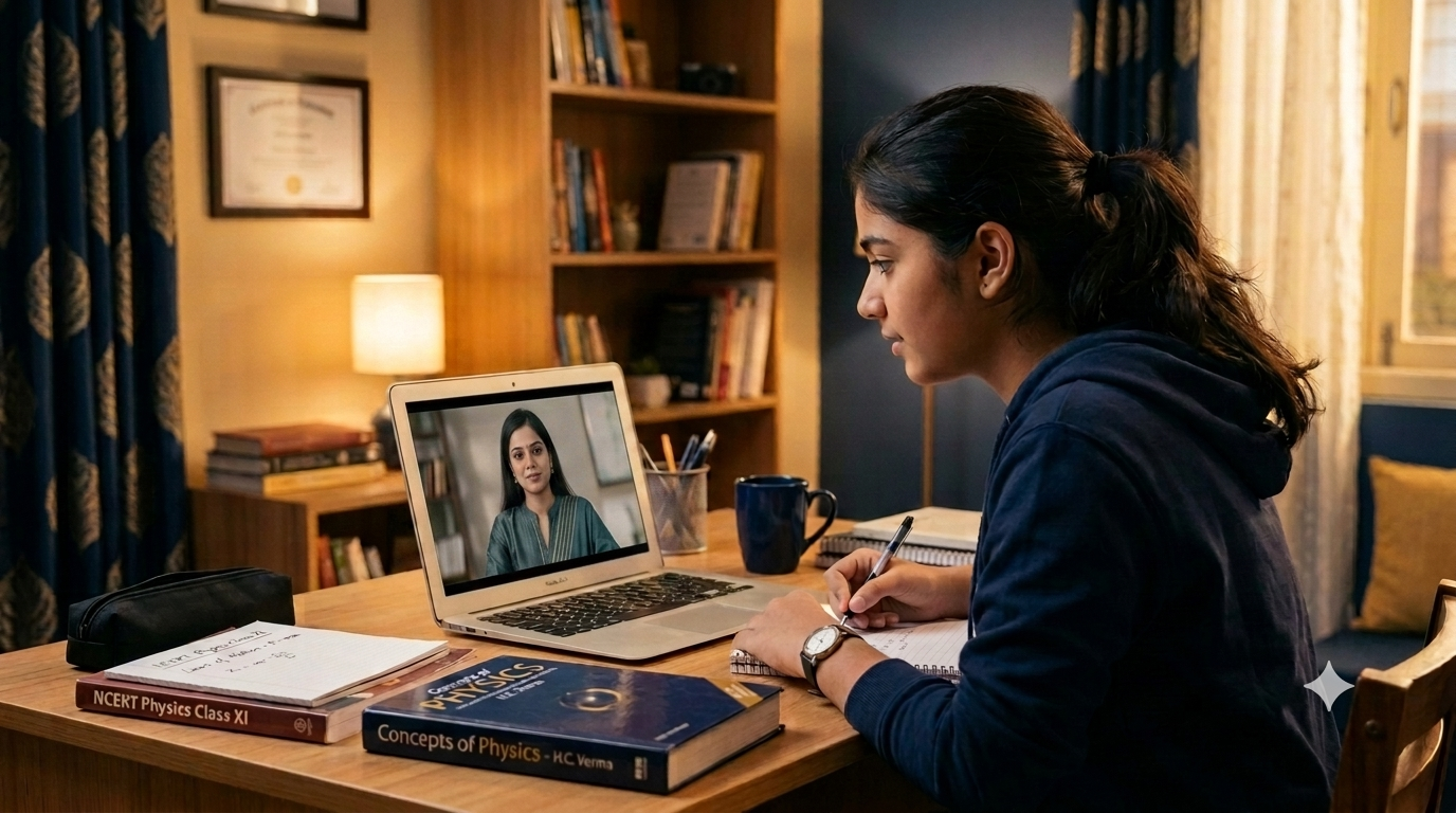 Student in 1-to-1 live coaching session